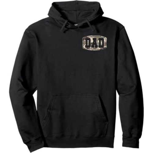 Retro Old School Camo Dad Pocket, Camouflage Dad Fathers Day Pullover Hoodie