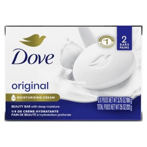 Dove Beauty White Moisturizing Beauty Bar Soap - 2pk - 3.75oz each