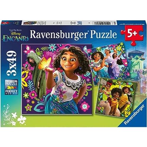 Ravensburger Disney Encanto 3x49 Piece Jigsaw Puzzle Set for Kids - 05657 - Every Piece is Unique, Pieces Fit Together Perfectly