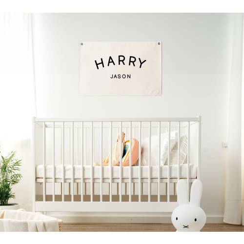 Custom Name Decor Flag, Baby Name Flag, Baby Shower Gift, Nursery Name Sign, Boho Nursery Gift