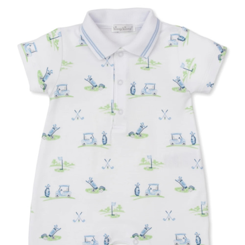 Fairway Foursome Blue Short Playsuit
