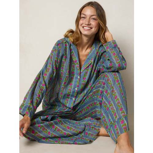 Dreamy Cotton Pajama Set - Indigo Vines - Medium – Natural Life