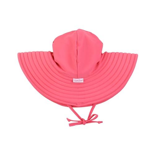 RuffleButts® Baby/Toddler Girls UPF 50+ Sun Protective Wide Brim Swimwear Sun Hat