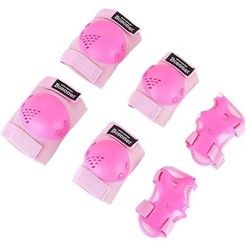 BOSONER Kids/Youth Knee Pads Elbow Pads Wrist Guards Set for 3-15 Years, Child Protective Gear Set for Roller Skates, Cycling, BMX Bike, Skateboard, Inline Skating, Scooter Riding Sports…