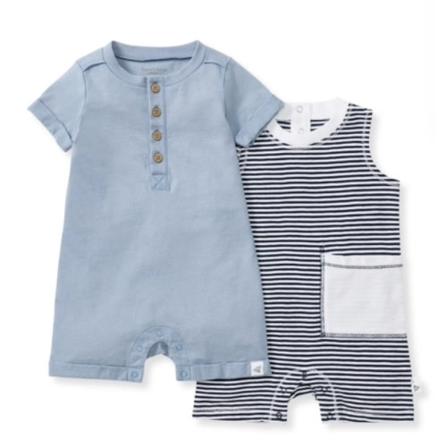 Classic Stripe Baby Boy Romper 2 Pack Set