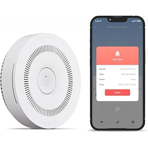 TREATLIFE Smart WiFi Smoke & Carbon Monoxide Detector, Battery Backup, Smoke & CO Alarm Combo, App Notification, Wireless Interconnect, Voice & Replacement Alert, Photoelectric Sensor Fire Alarm