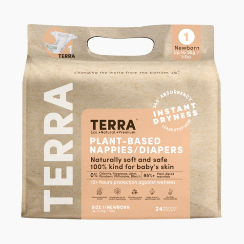 Terra Premium Plant-Based Diapers - Size 1 (192 Ct)