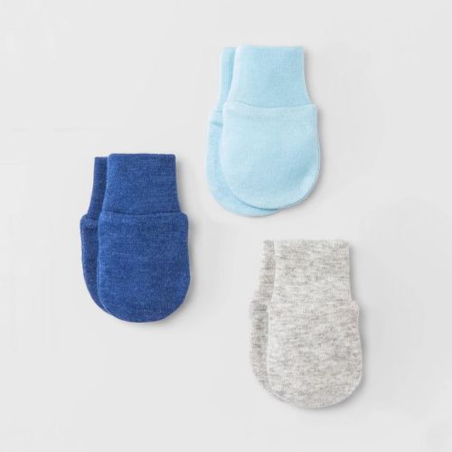 Baby Boys' 3pk Basic Mittens - Cloud Island™ Blue