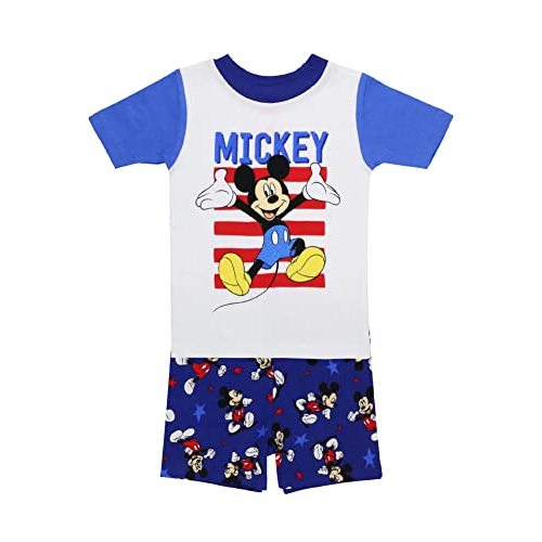 Disney unisex-child 2-piece Snug-fit Cotton Holiday Pajama Set, Soft & Cute for Kids