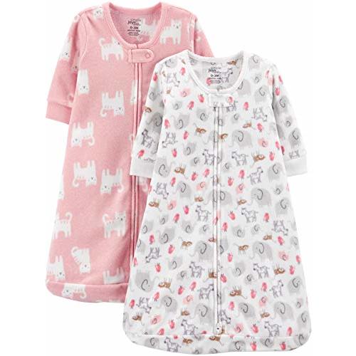 Simple Joys by Carter's Unisex Babies' Microfleece Sleepbag Wearable Blanket, Pack of 2