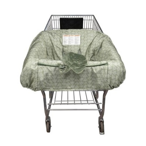 Boppy Shopping Cart Cover - Happy Green Leaf