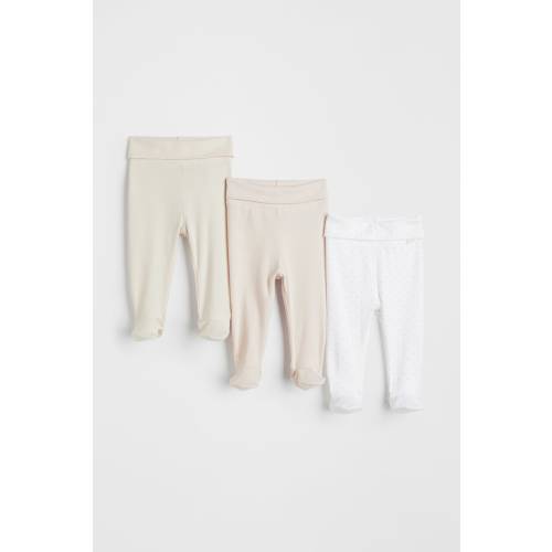 3-PACK FOLDOVER-WAIST LEGGINGS 0-1M