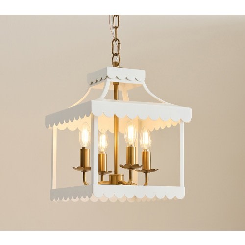 Scalloped Lantern Chandelier (12")