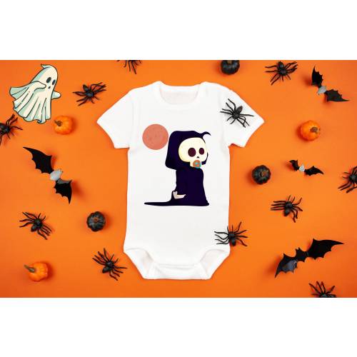 Baby Grim Reaper Onesie® Grim Reaper Baby Costume, Newborn Halloween Apparel, Spooky Season Baby Bodysuit, Trick Or Treat Baby Clothes