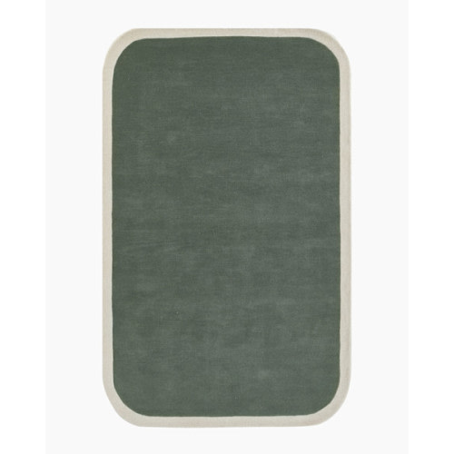 Colorful Curves Hand-Tufted Rug in Green