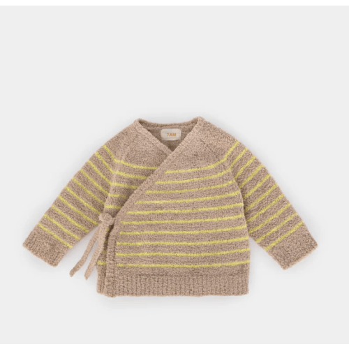 Wrap Top Striped - Fuzzy