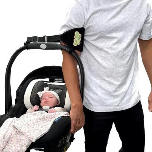Infant Car Seat Carrying Strap Black Lifting aid arm wrap