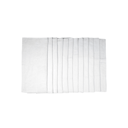 12 Pack Cotton Terry Nappies - White - One Size