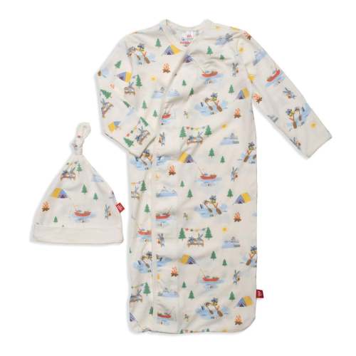 lake you a lot modal magnetic cozy sleeper gown + hat set