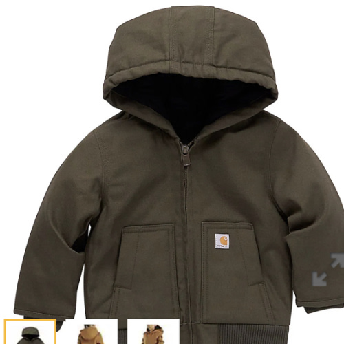 Boys' Hooded Insulated Active Jac (Infant/Toddler) | 4T | Carhartt