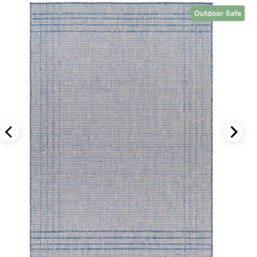 Eneco Blue Area Rug | Blue Bordered Rug