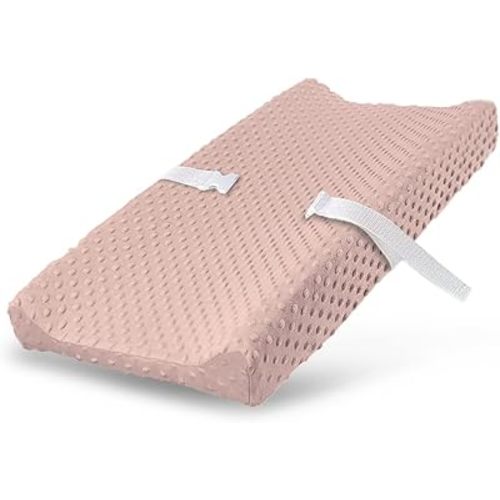 Changing Pad Cover, Ultra Soft Minky Dots Plush Changing Table Covers Breathable Mink Changing Table Sheets Cover Wipeable Changing Pad Covers for Infants Newborn Baby Girl Boy (Sepia Rose)