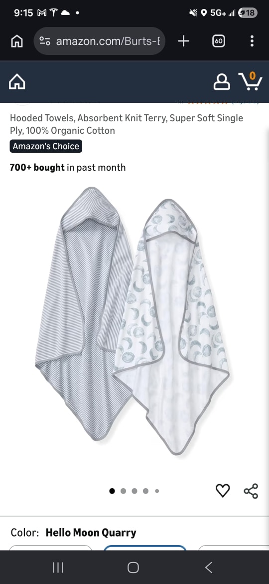 Hooded Towels, Absorbent Knit Terry, Super Soft Single Ply, 100% Organic Cotton