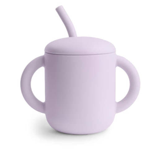Mushie Baby Silicone Training Cup + Straw