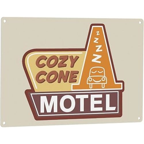 8X12 Inches Cozy Cone Motel Twine - Metal Wall Sign Plaque Art Inspirational