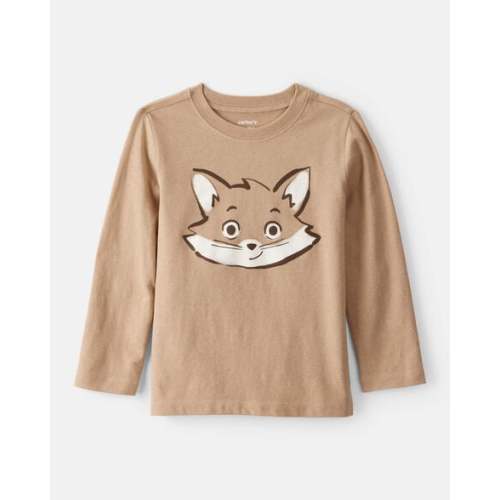 Toddler Boy Fox Long-Sleeve Graphic Tee - Brown - Carter's | Carter's