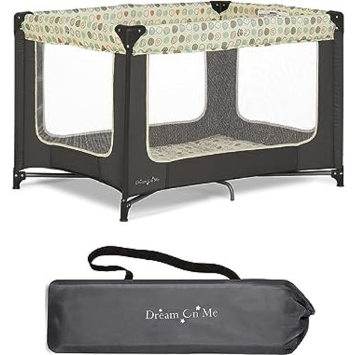 Zodiak Portable Playard in Grey, Lightweight, Packable and Easy Setup Baby Playard, Breathable Mesh Sides and Soft Fabric - Comes with a Removable Padded Mat
