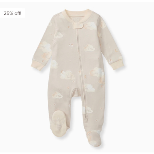 Good Night Sky Organic Cotton Sleep & Play - Limestone