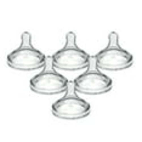 Dr. Brown's Natural Flow Level 4, Wide-Neck Baby Bottle Nipple, Fast Flow, 9m+, 100% Silicone, 6 Pack