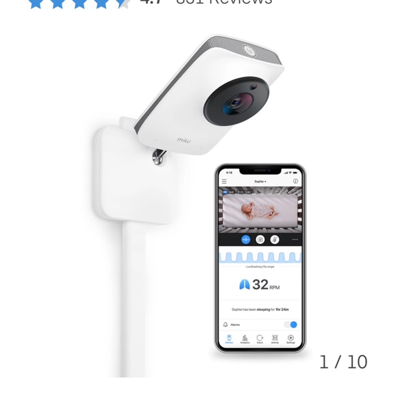 Miku Pro Smart Baby Monitor | No Contact Breathing and Sleep Tracking