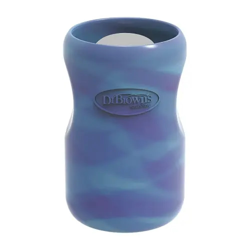 Dr. Brown's Wide-Neck 100% Silicone Baby Bottle Sleeve, Glow-in-the-Dark, 9oz