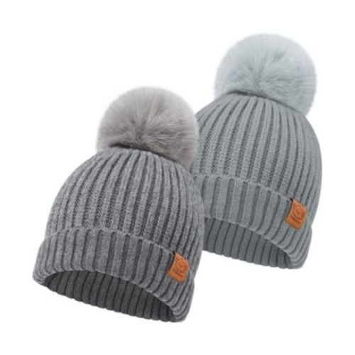 2pk Baby Hats, Baby Beanies, Newborn Hats for Baby Girls, Boys, Baby Winter Hat, 6-36 Months Infant Hat