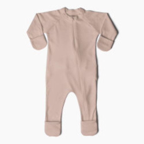 Goumi Kids Sleep and Play Organic Footie - Rose, 3-6 M