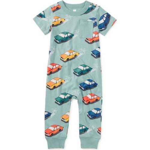 Pocket Baby Romper, Vintage Cars