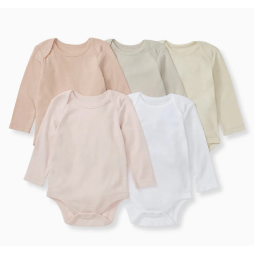 Solid Organic Cotton Long Sleeve Baby Bodysuits 5 Pack - Pink Sand – Burt's Bees Baby