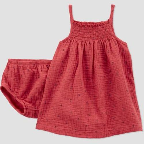 Carter's Just One You® Baby Girls' 2pc Anchor Romper Set - Red, Size: 6M