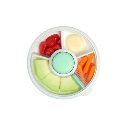 GoBe Kids' Snack Spinner Slide Baby and Toddler Food Storage Container - 11oz, Color: Mint Green