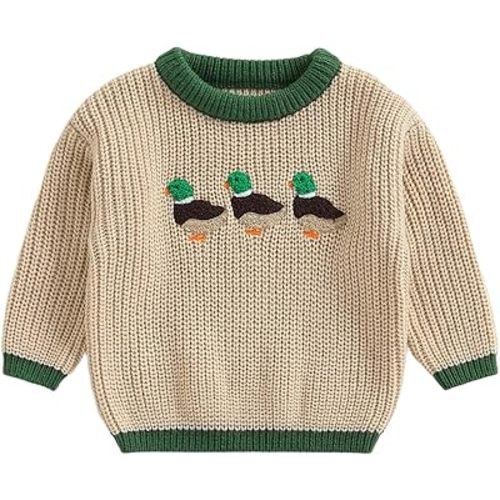 Toddler Baby Boy Valentines Outfit Lover Boy Baby Sweatshirt Striped Knit Kids Pullover Sweater Shirt Tops