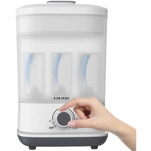 Baby Bottle Sterilizer, HAUTURE Bottle Sterilizer and Dryer, One-Dial Control Electric Steam Bottle Sanitizer for Baby Stuffs, Baby Bottles & Breast Pump Accessories