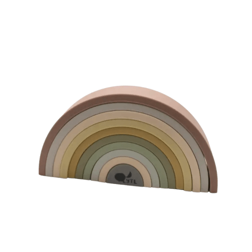 Rainbow Stacking Toy + Silicone + Teething + Montessori | LYTL®️