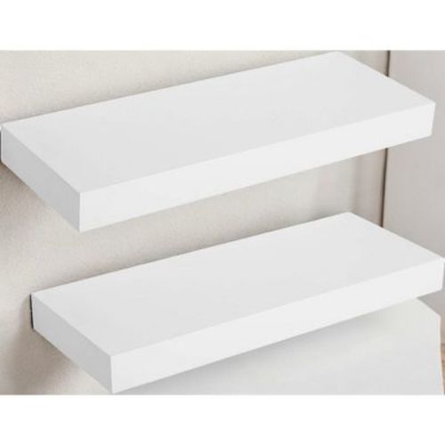 Floating Wall Shelf 15.7 Inches, Set Of 2, With Metal Bracket For Easy Installation, Display Trinkets,in The Living Room, Entryway, Bedroom