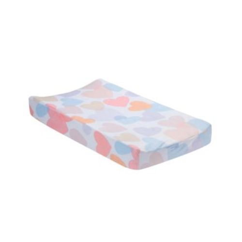 Rainbow Hearts Pink/Purple Baby/Infant Changing Pad Cover