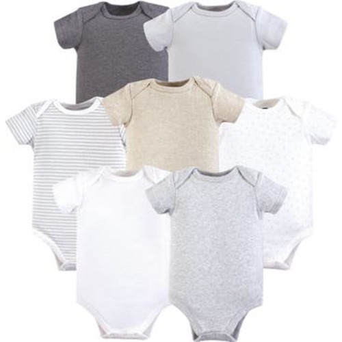 Cotton Bodysuits 7-Pack, 0-3M