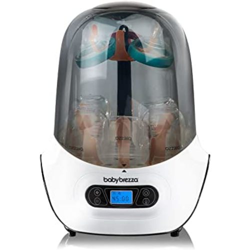 Baby Brezza Bottle and Breast Pump Sterilizer Dryer - Electric Steam Sterilizer Machine for Plastic and Glass Bottles, Pump Parts, Pacifiers, Breast Pump Parts - Universal Fit