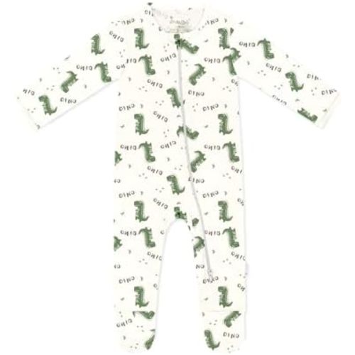 Jimonda Baby Girls Boys Footed Pajamas,Rayon From Bamboo,2 Way Zipper Long Sleeve Soft Sleeper Pjs,Infant Tie-dye Romper