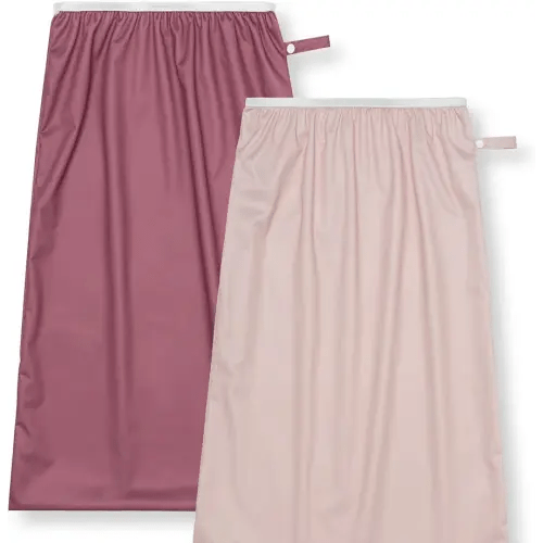 Nora's Nursery Pail Liner for Cloth Diapers - Reusable and Washable - Fits all Standard Diaper Pails - Waterproof Pail Liner with Strap for Diaper Pails & Laundry (Rose- 2 Pk)